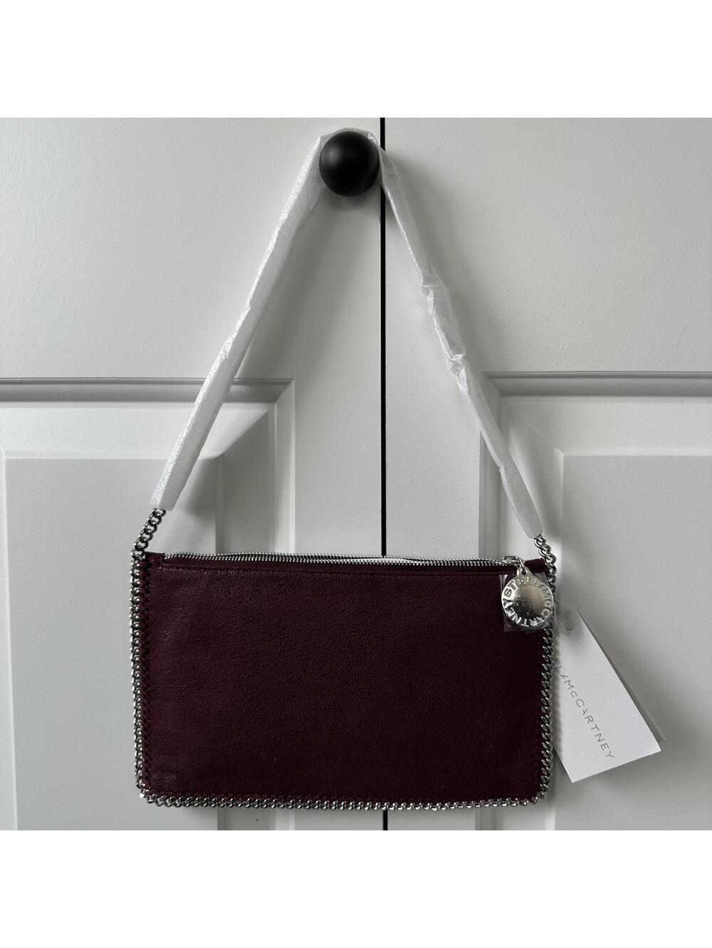 Stella McCartney Falabella Pochette Shoulder Bag Plum NWT - Picture 3 of 9